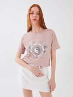 تیشرت زنانه یقه گرد آستین کوتاه ال سی وایکیکی