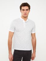 تی شرت مردانه آستین کوتاه طرح دار یقه دیپلمات ال سی وایکیکی