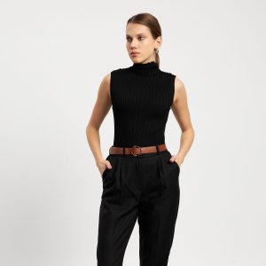 شلوار پارچه ای زنانه پشمی کمر کشی برند KASİDE