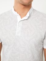 تی شرت مردانه آستین کوتاه طرح دار یقه دیپلمات ال سی وایکیکی