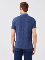 تی شرت مردانه آستین کوتاه طرح دار یقه دیپلمات ال سی وایکیکی