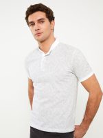 تی شرت مردانه آستین کوتاه طرح دار یقه دیپلمات ال سی وایکیکی