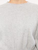 سویشرت زنانه آستین بلند یقه گرد اورسایز ال سی وایکیکی