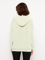 سویشرت زنانه آستین بلند کلاه دار مخمل ال سی وایکیکی