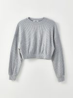 سویشرت زنانه آستین بلند یقه گرد اورسایز ال سی وایکیکی