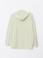 سویشرت زنانه آستین بلند کلاه دار مخمل ال سی وایکیکی