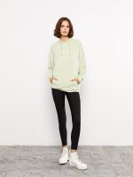 سویشرت زنانه آستین بلند کلاه دار مخمل ال سی وایکیکی