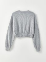 سویشرت زنانه آستین بلند یقه گرد اورسایز ال سی وایکیکی