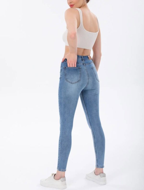 شلوار جین زنانه اسکینی کشی مدل Ultra 48A لیدی دارک مدا