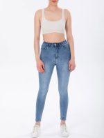 شلوار جین زنانه اسکینی کشی مدل Ultra 48A لیدی دارک مدا