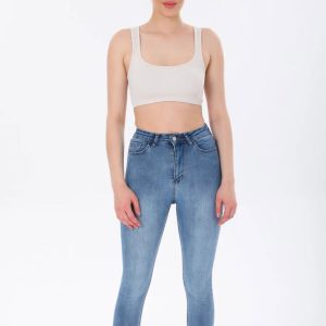 شلوار جین زنانه اسکینی کشی مدل Ultra 48A لیدی دارک مدا