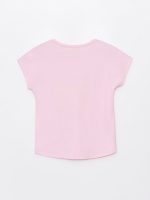 تی شرت زنانه آستین کوتاه چاپی یقه گرد ال سی وایکیکی