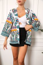 مانتو کیمونو زنانه طرحدار کد 1125 آرمونیکا