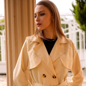 بارانی زنانه کمربنددار مدل 7318a برند Rays