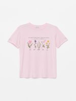 تی شرت زنانه آستین کوتاه یقه گرد ال سی وایکیکی