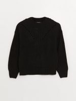 ژاکت بافتنی زنانه طرحدار یقه گرد ال سی وایکیکی