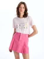 تی شرت زنانه آستین کوتاه یقه گرد ال سی وایکیکی