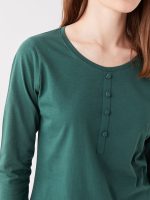 بلوز زنانه ساده یقه دکمه دار LC Wakiki