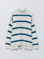 ژاکت بافتنی زنانه آستین بلند راه راه LC Waikiki