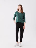 بلوز زنانه ساده یقه دکمه دار LC Wakiki