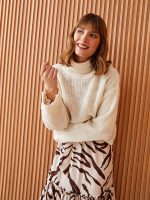 ژاکت بافتنی زنانه آستین بلند ساده Lc Waikiki