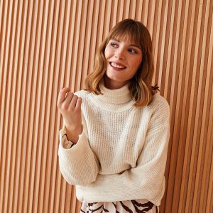 ژاکت بافتنی زنانه آستین بلند ساده Lc Waikiki