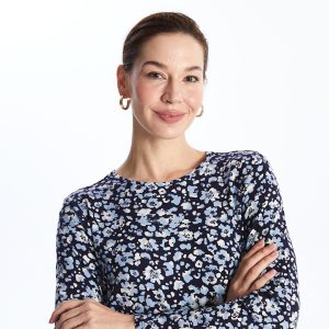 بلوز زنانه استین بلند طرحدار LC Waikiki