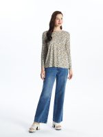 بلوز زنانه آستین بلند گلدار ال سی وایکیکی