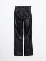 شلوار چرمی زنانه اسلیم فیت ال سی وایکیکی