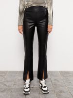 شلوار چرمی زنانه اسلیم فیت ال سی وایکیکی