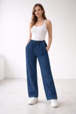 شلوار جین زنانه بگ کمرکش برند Asist