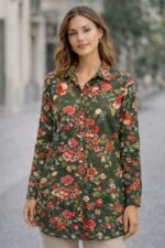 تونیک زنانه آستین بلند یقه برگردان برندFashion Friends