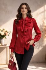 شومیز زنانه آستین بلند برند Femme&Fashion