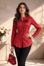 شومیز زنانه آستین بلند برندhlm